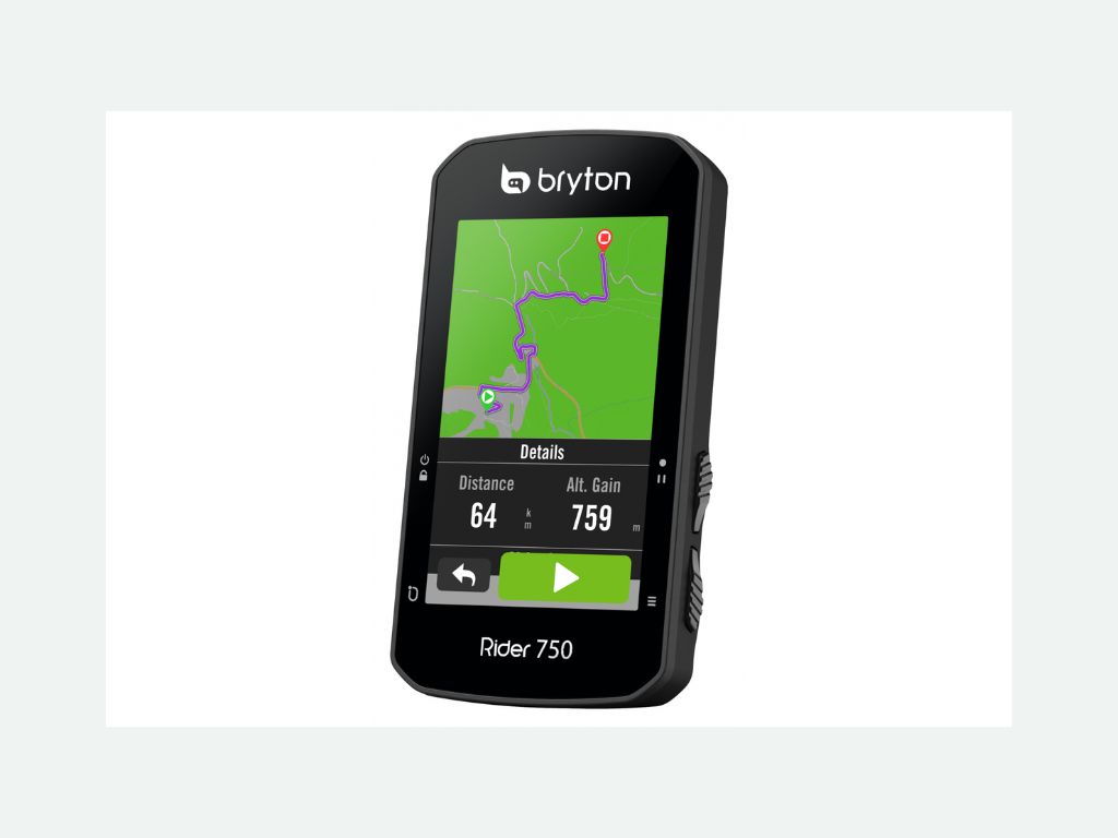Ne vous perdez jamais avec la navigation virage-par-virage du Rider 750T 7 Avis Compteur GPS BRYTON Rider 750T avec Ceinture Cardio